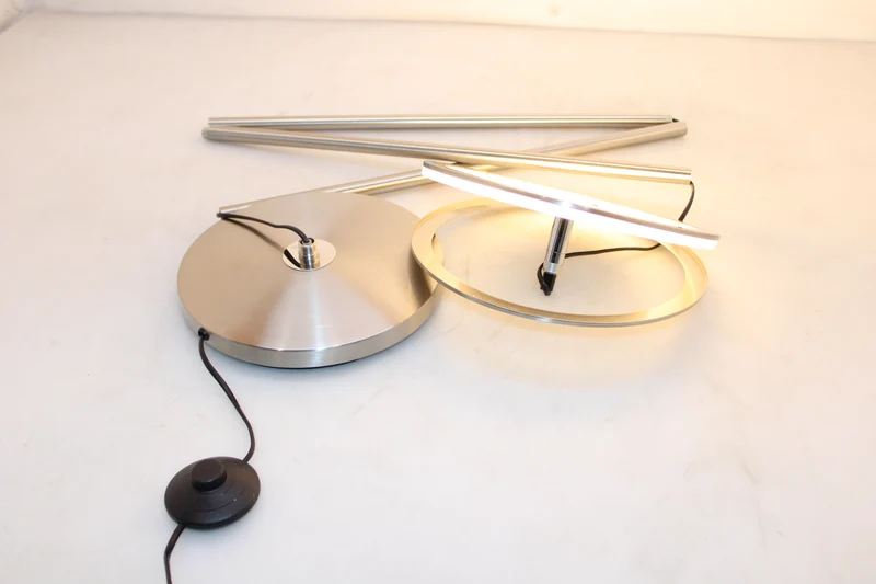 B-Ware Oscar Deckenfluter Stehlampe LED dimmbar Kopf justierbar nickel matt SIEHE TEXT