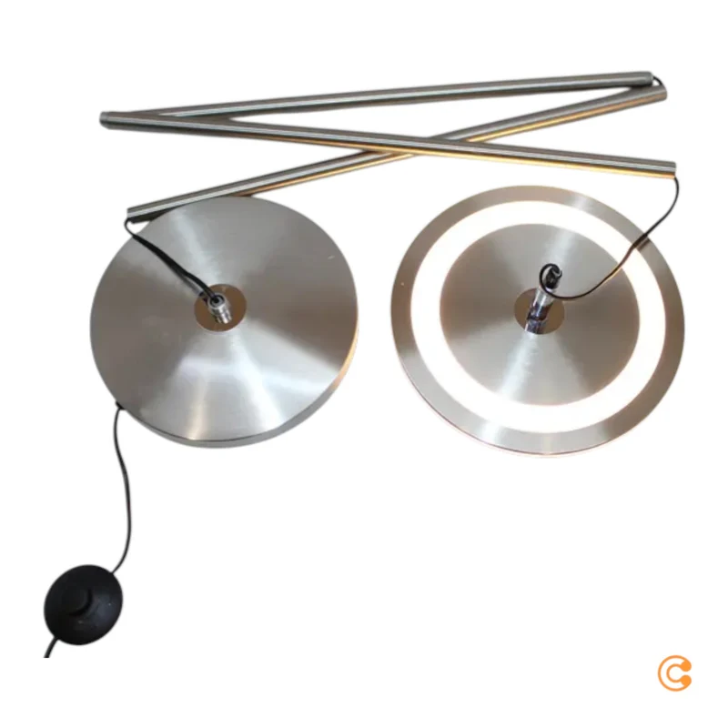 B-Ware Oscar Deckenfluter Stehlampe LED dimmbar Kopf justierbar nickel matt SIEHE TEXT
