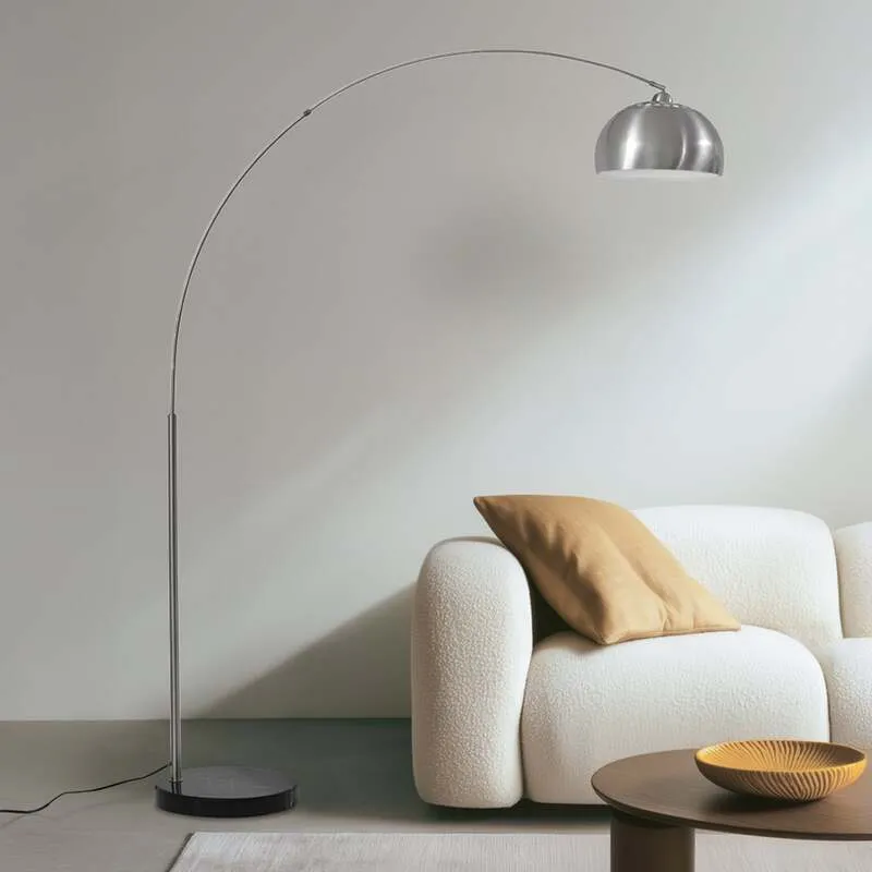 B-Ware Lindby Bogenleuchte Bogenlampe Stehlampe Hernando nickel Stahl SIEHE TEXT/FOTO