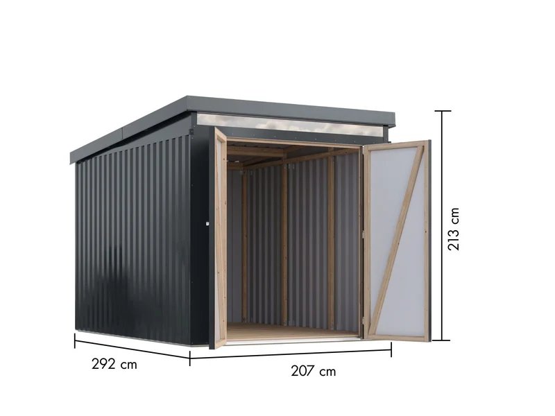 Karibu Metallgerätehaus Iridium 2,5 in Anthrazit