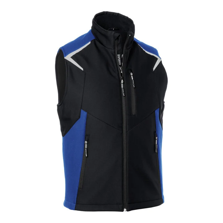 B-Ware Kübler Weste Softshelljacke BODYFORCE weather schwarz/blau Gr. XXL Form 7125