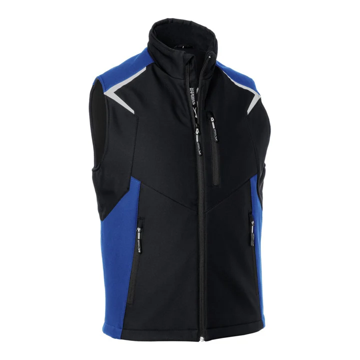B-Ware Kübler Weste Softshelljacke BODYFORCE weather schwarz/blau Gr. XXL Form 7125