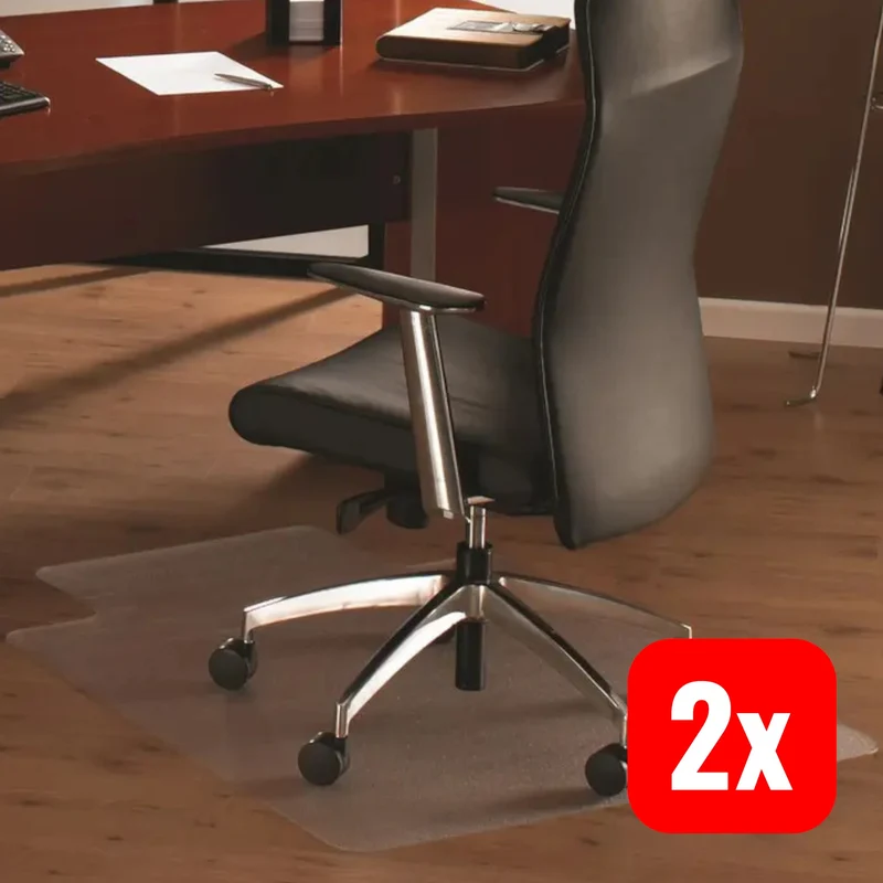 B-Ware Floortex Bodenschutzmatte Stuhlunterlage Hartböden mit Lippe 120x90 2 STÜCK
