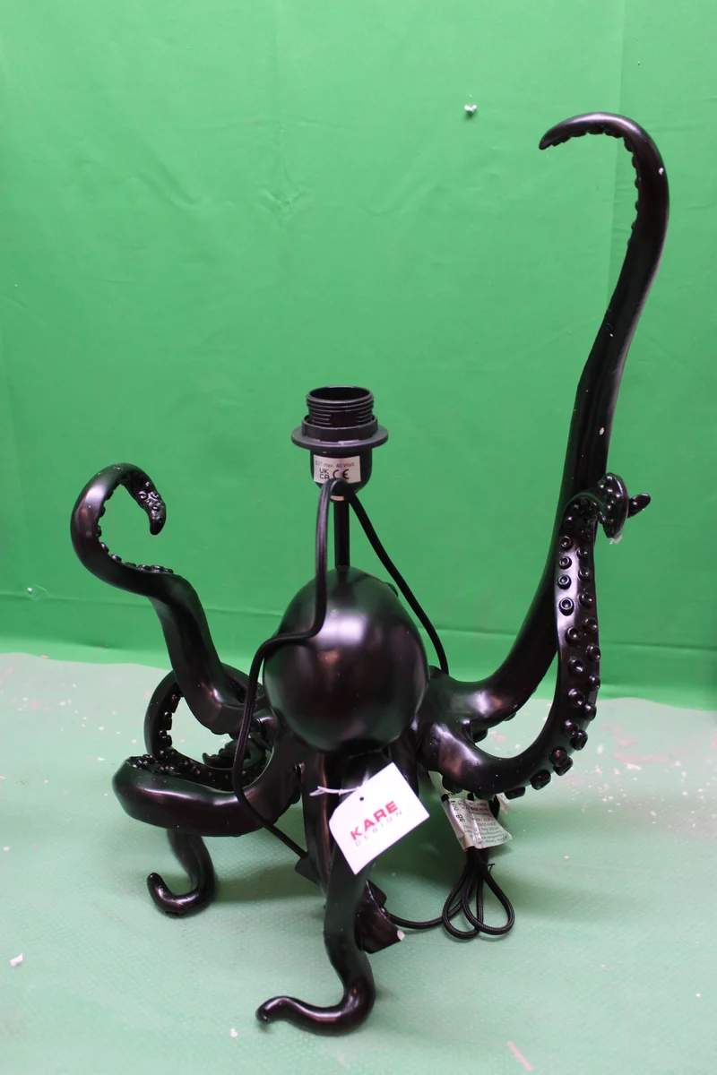 B-Ware KARE Tischleuchte Octopus schwarz Textil Kunstharz 47cm LED SIEHE TEXT/FOTO