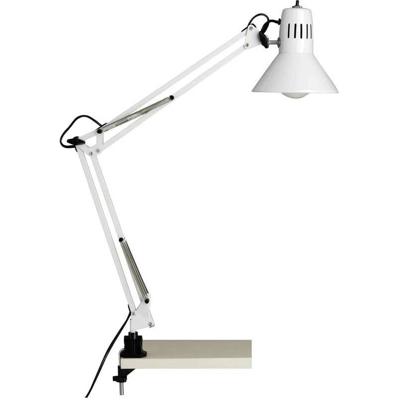 B-Ware Brilliant Klemmleuchte Cliplampe LED Lampe Weiß Metall Schalter 2 STÜCK