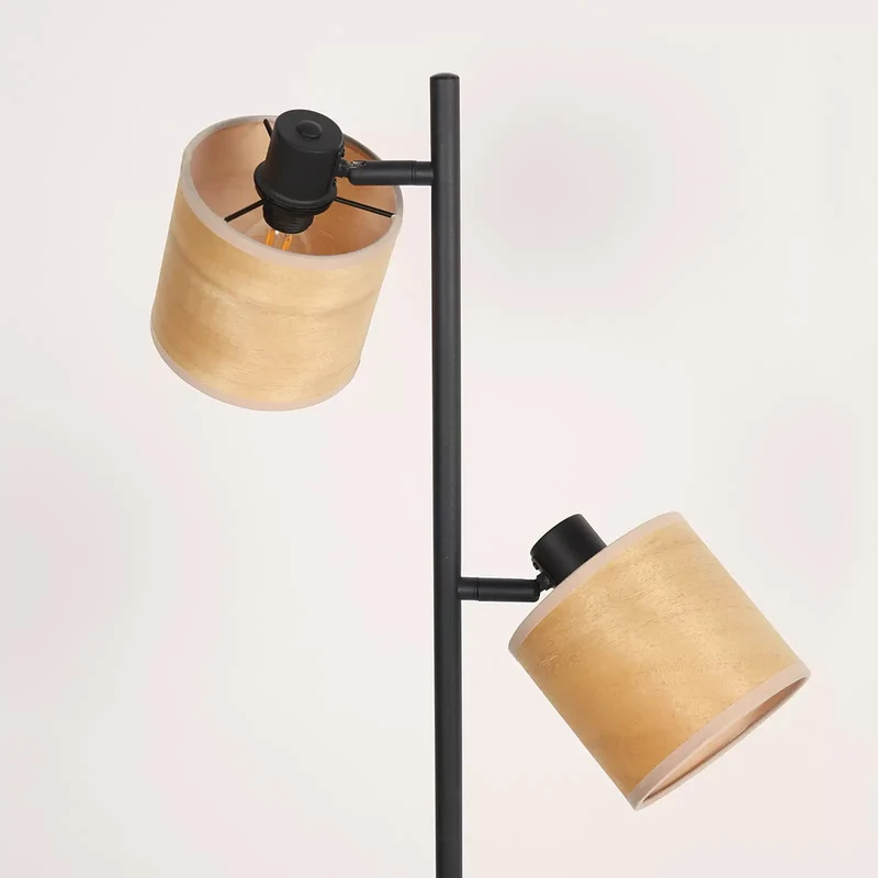 B-Ware Steinhauer Stehleuchte Bambus 2-flammig Stehlampe Leselampe E14 SIEHE TEXT/FOTO