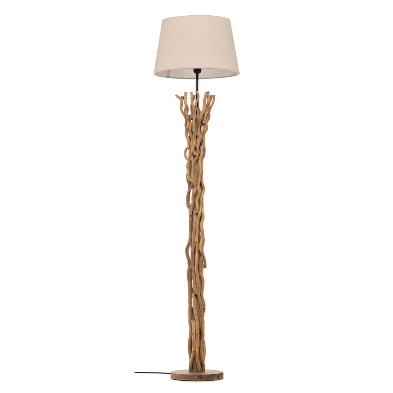D-Ware Euluna Stehleuchte Agar Stehlampe Lampe Leuchte E27 Stoff Holz SIEHE TEXT/F210
