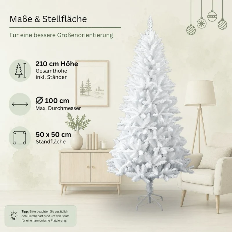 „Snowflake“ 210 cm Weihnachtsbaum PVC 1015