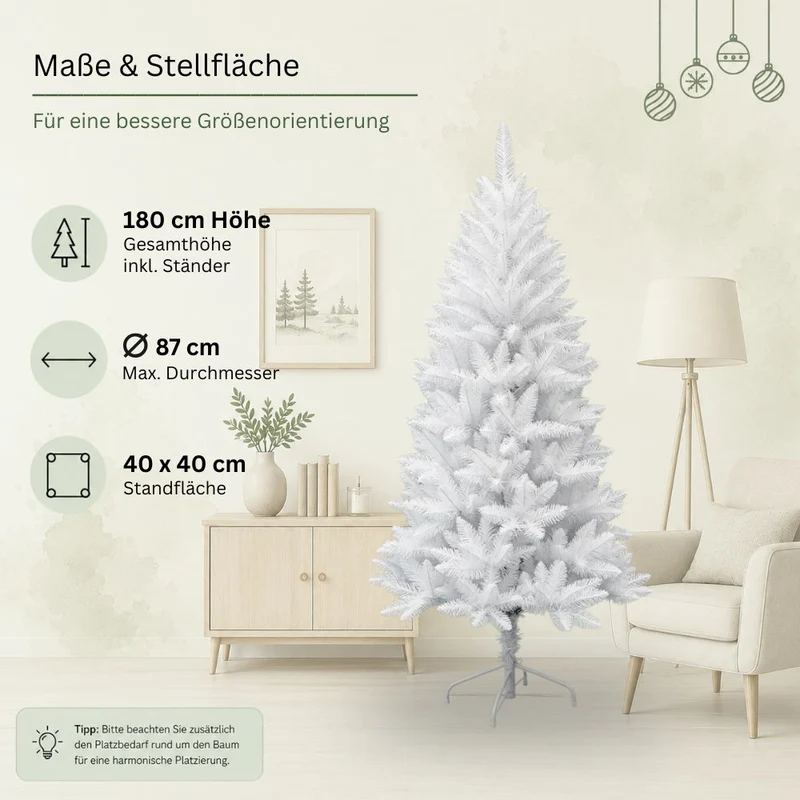 „Snowflake“ 180 cm Weihnachtsbaum PVC 1015