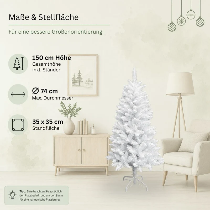 „Snowflake“ 150 cm Weihnachtsbaum PVC 1015