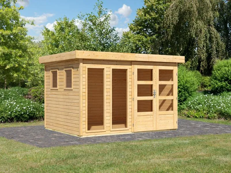 Karibu Gartenhaus Lahar 5, natur , 19 mm