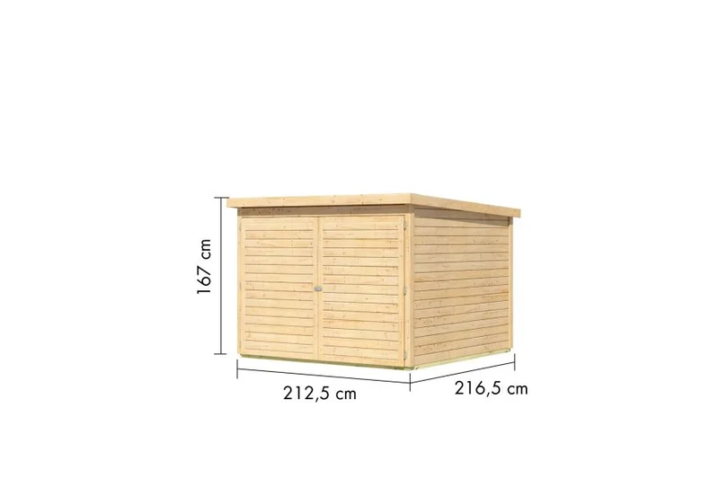 Karibu Fahrradgarage 4, natur 19 mm