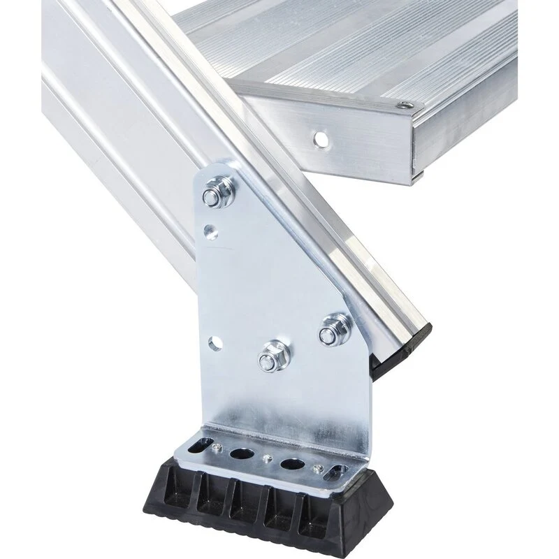 B-Ware Zarges Treppenpodest Arbeitspodest fahrbar Plattform 4 Stufen mobil 60 cm 0,99 m