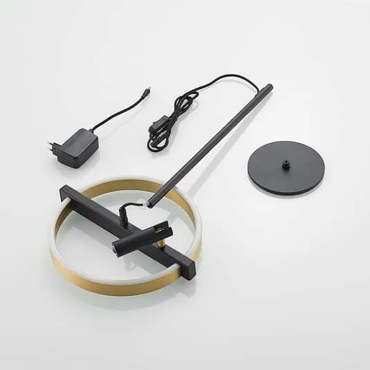 B-Ware Lucande Matwei LED-Tischlampe Tischlampe Schreibtischlampe Lampe LED 14W messing