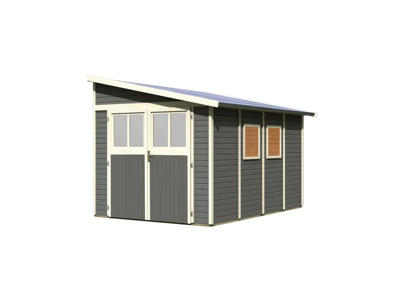 Karibu Gartenhaus Bomlitz 4 terragrau 19 mm