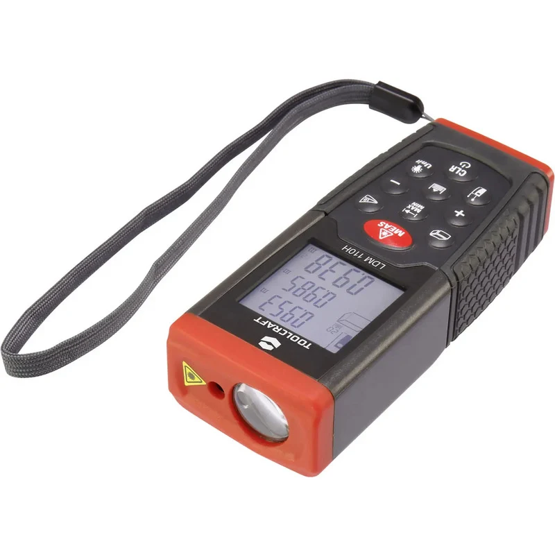B-Ware TOOLCRAFT LDM100H Laser-Distanzmesser 0.05-100m ±1.5mm IP54 Funktionen: Fläch...