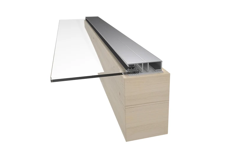 Aluminium Randprofil für VSG 8-12 mm eloxiert