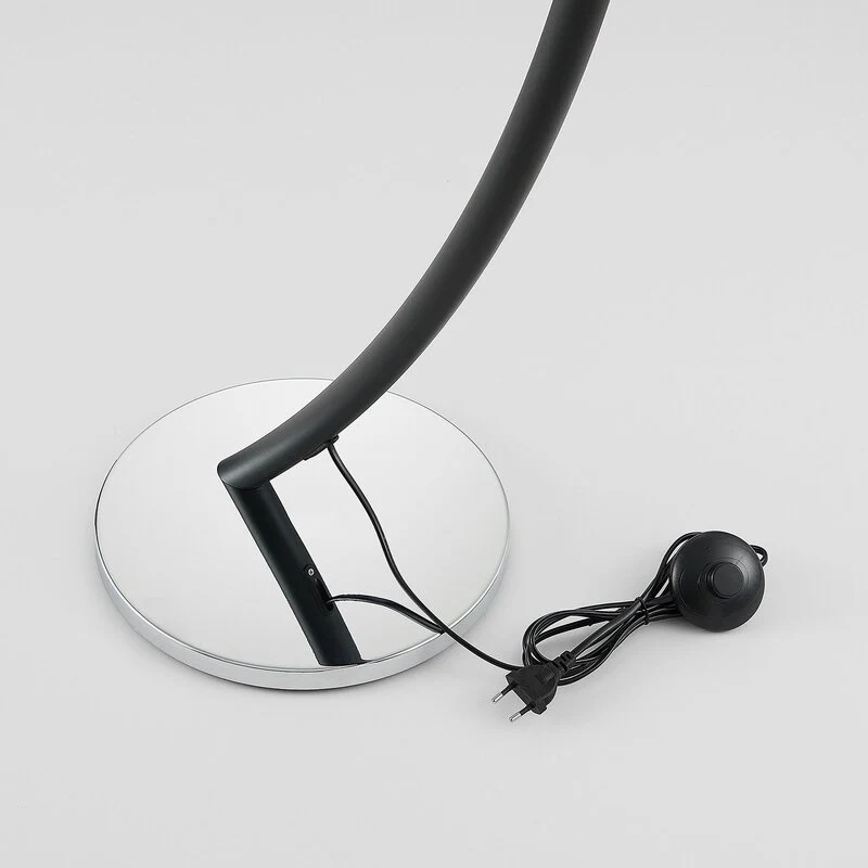 Lucande Evelyna Bogen-Stehleuchte Bogenlampe Stehlampe Leselampe Schirm grau E27