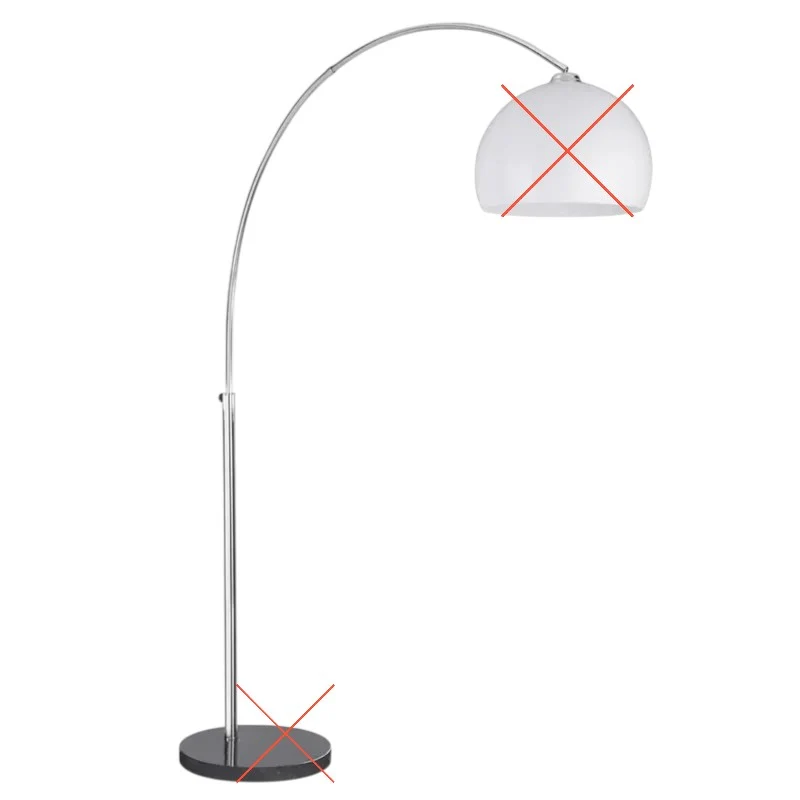 B-Ware Arcos Bogenleuchte Stehlampe Wohnzimmer Bogenleuchte Silber SIEHE TEXT/FOTO