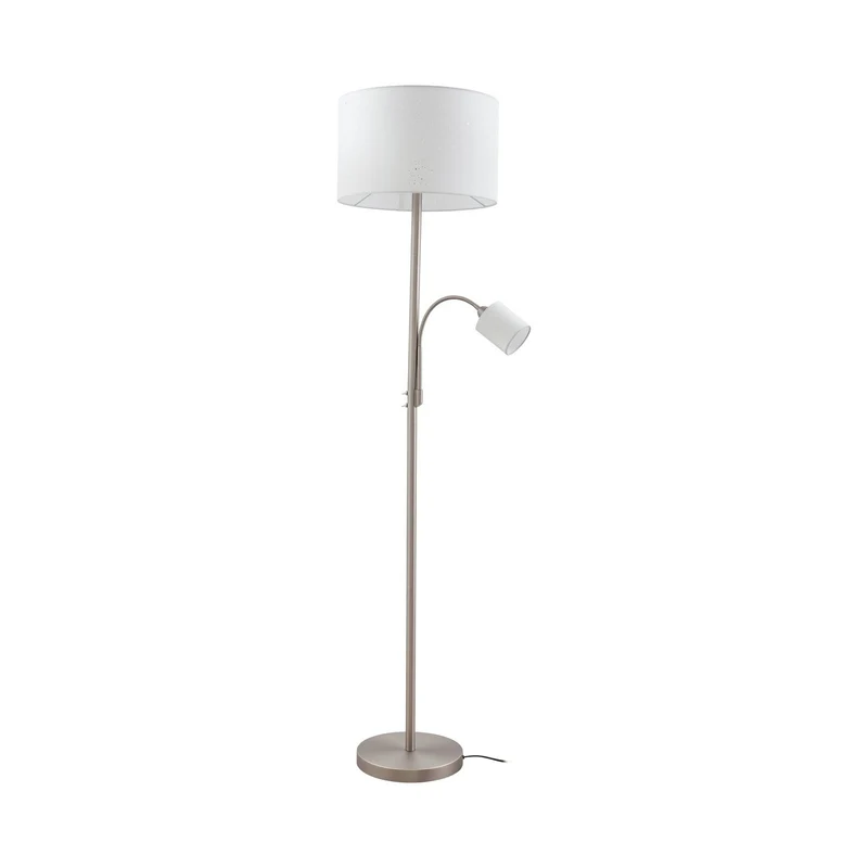 B-Ware Lindby Stehleuchte Standlampe Leselampe weiß Textil 170cm Leselicht Lampe Spot