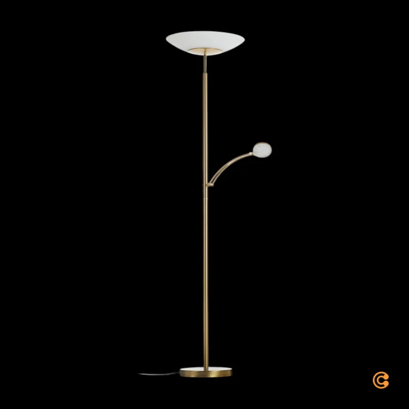 B-Ware Paul Neuhaus Stehleuchte Bodenlampe LED Alfred messing matt dimmbar Leuchtmit522