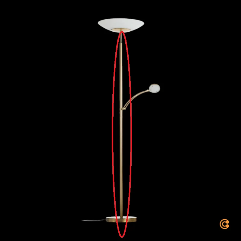 B-Ware Paul Neuhaus Stehleuchte Bodenlampe LED Alfred messing matt dimmbar Leuchtmit522
