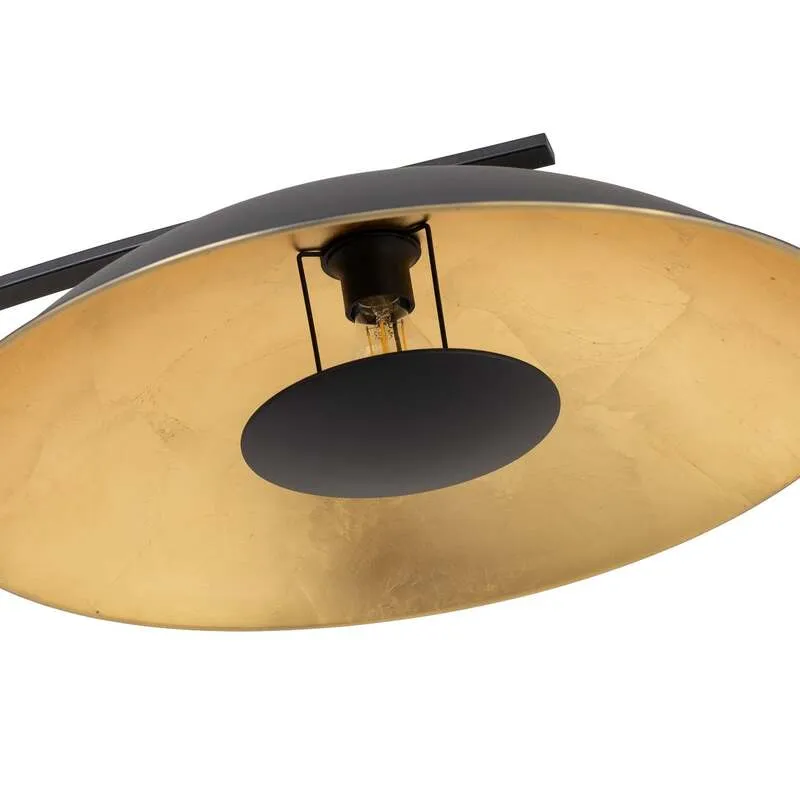 B-Ware Lindby Bogenstehlampe Stehleuchte Emilienne schwarz goldfarben Wohnzimmer La574
