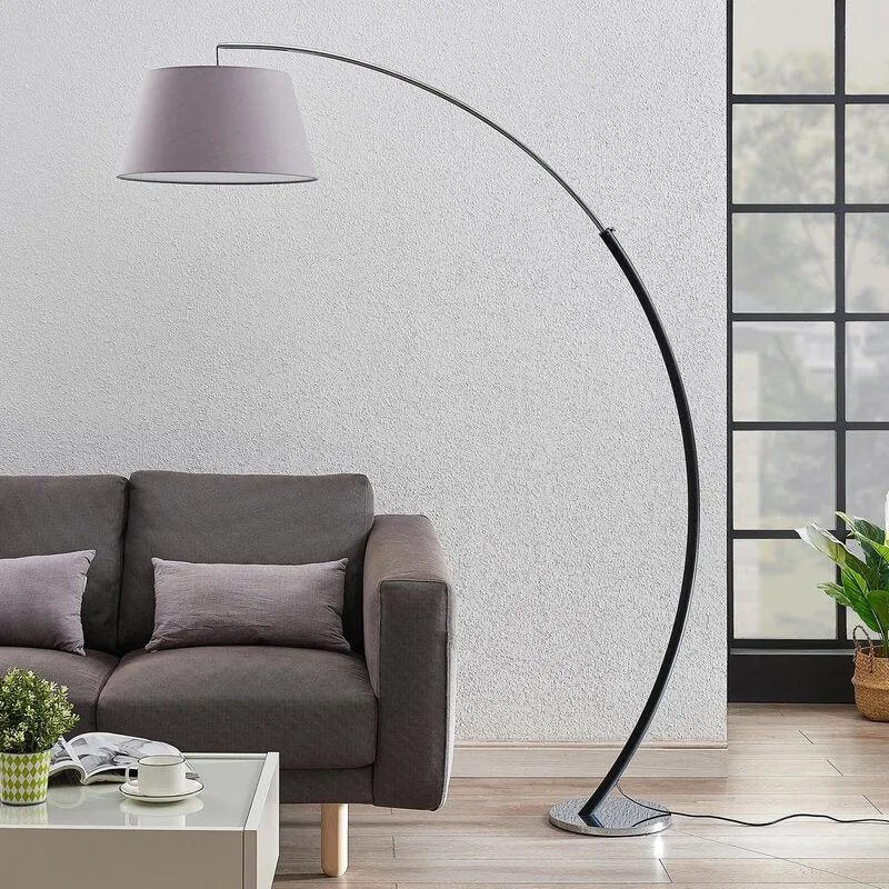 B-Ware Lucande Evelyna Bogen-Stehleuchte Bogenlampe Stehlampe E27 LED SIEHE TEXT/FOTO