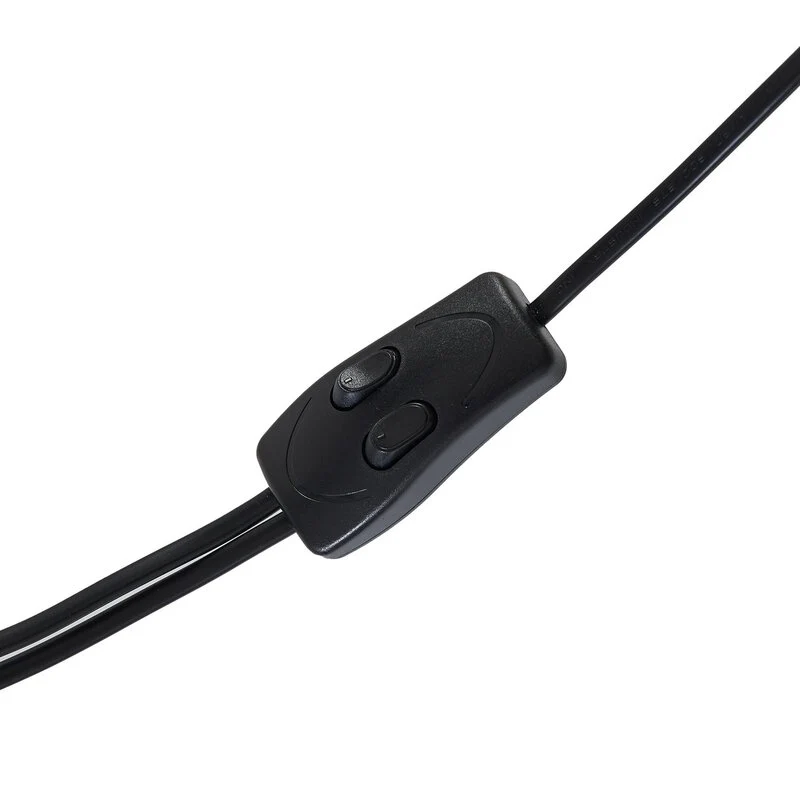 B-Ware Lindby Stehleuchte Melanie schwarz Stoff, Ø 36 cm Stehlampe Lampe Leuchte Spot