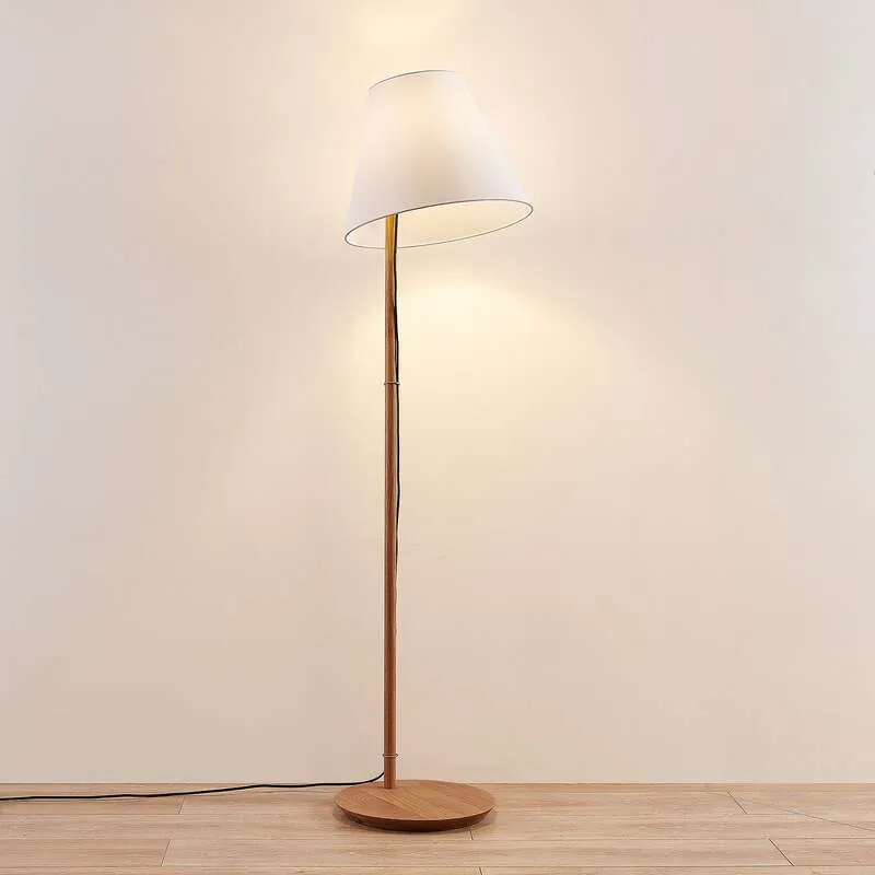 B-Ware Lucande Jinda Stehlampe Stehleuchte Lampe Leuchte Holzgestell SIEHE TEXT/FOTO