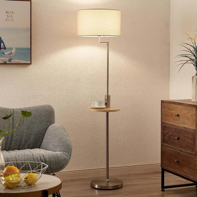 B-Ware Lindby Zinia Stehlampe Ablage USB Standleuchte Stehleuchte E27 SIEHE TEXT/FOTO