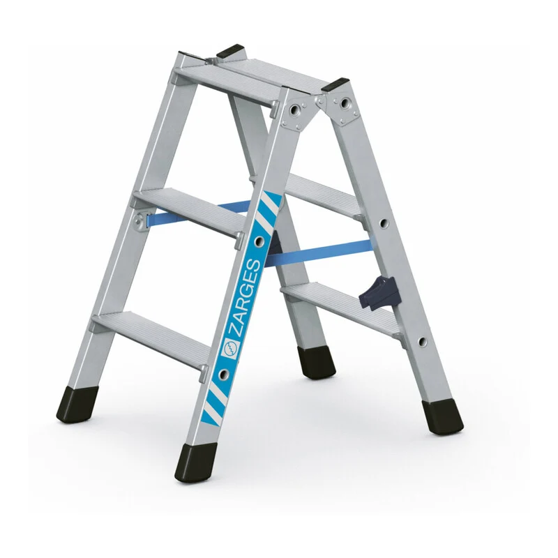 B-Ware ZARGES Stufen-Stehleiter Nova B 2x3 Stufen rutschsicher 5,8kg Arbeitshöhe 2,1m