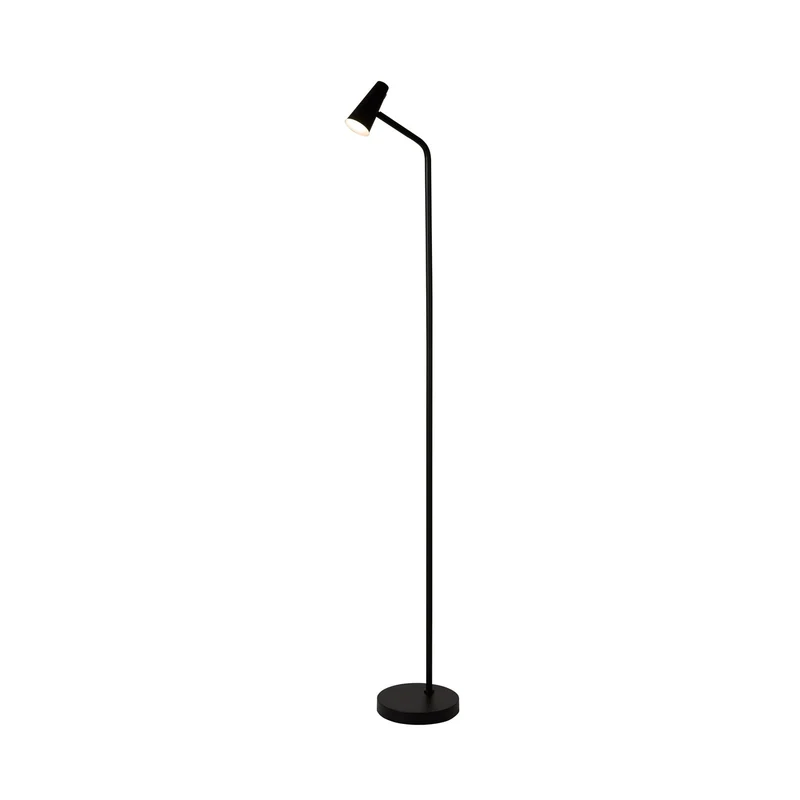 B-Ware searchlight Stehleuchte Bodenlampe LED Akku schwarz matt Eisen dimmbar USB