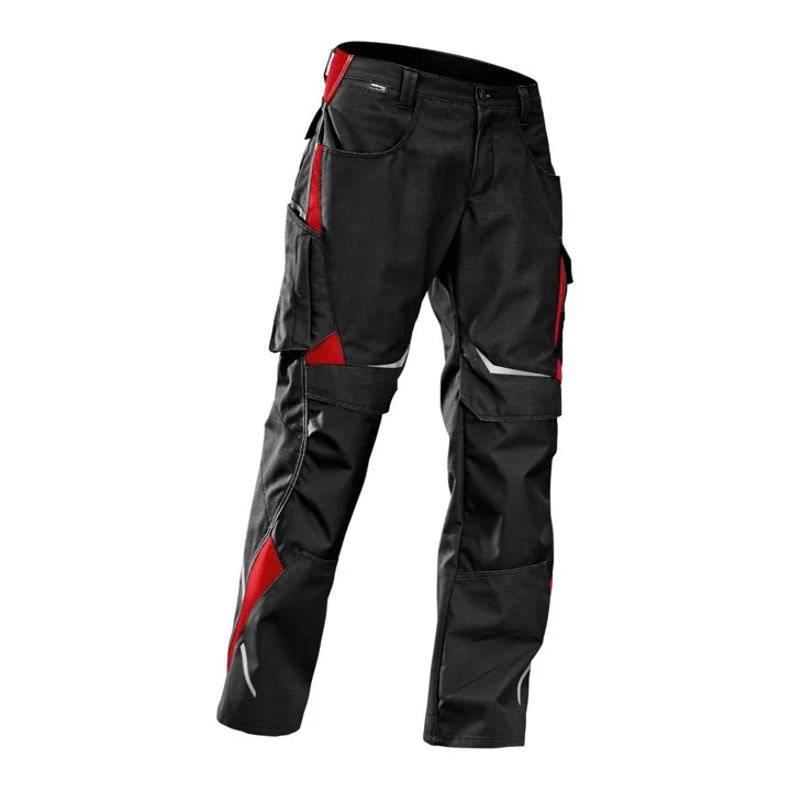 B-Ware Kübler Hose Arbeitshose Pulsschlag schwarz mittelrot Größe 114 Baumwolle76