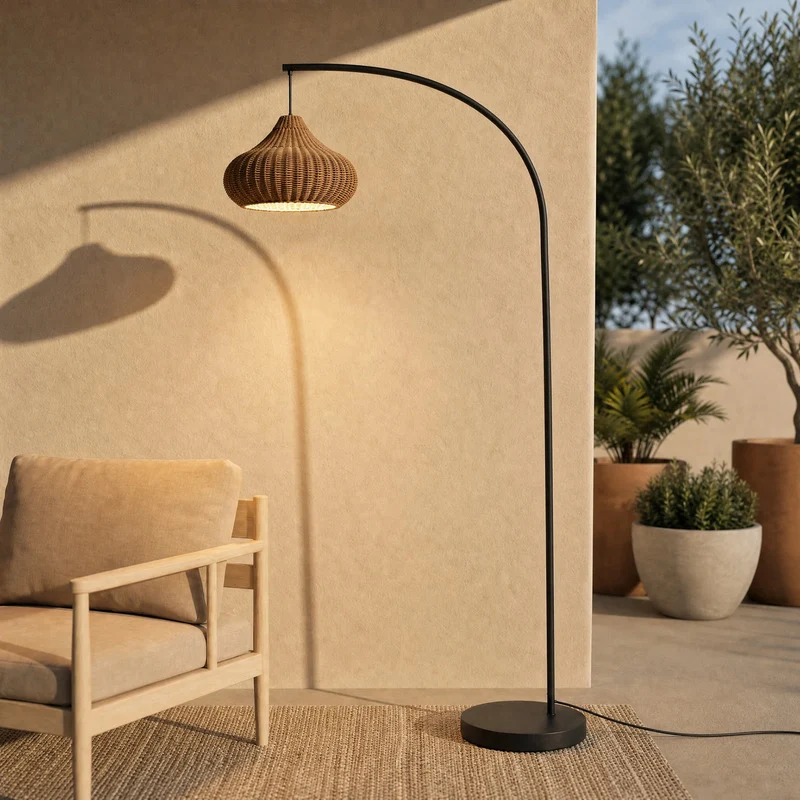 B-Ware Lucande Außenstehleuchte Gartenlampe Taniola beige 195cm IP44 SIEHE TEXT/FOTO
