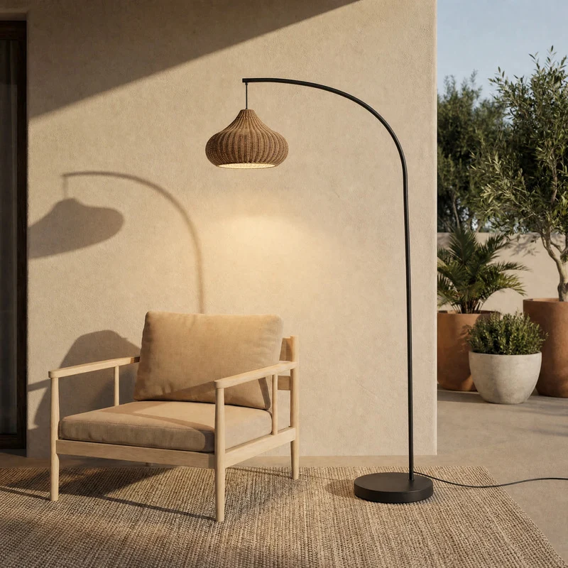 B-Ware Lucande Außenstehleuchte Gartenlampe Taniola beige 195cm IP44 SIEHE TEXT/FOTO