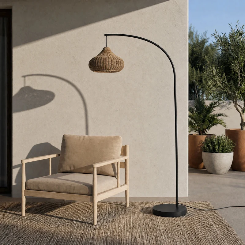 B-Ware Lucande Außenstehleuchte Gartenlampe Taniola beige 195cm IP44 SIEHE TEXT/FOTO