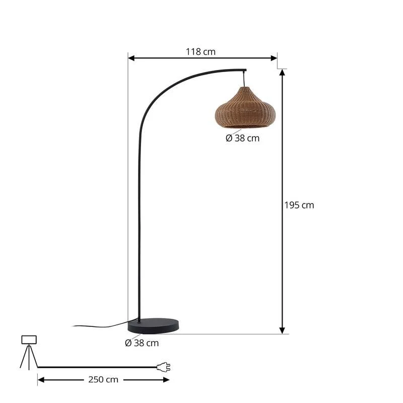 B-Ware Lucande Außenstehleuchte Gartenlampe Taniola beige 195cm IP44 SIEHE TEXT/FOTO