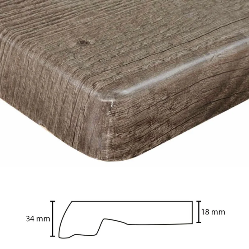 Table Top Topalit 70x70x ST 3,4 cm - Timber
