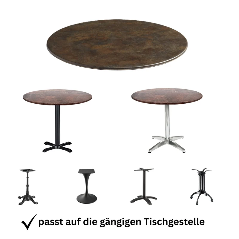 Table Top Topalit - cyprus metal Ø80cm