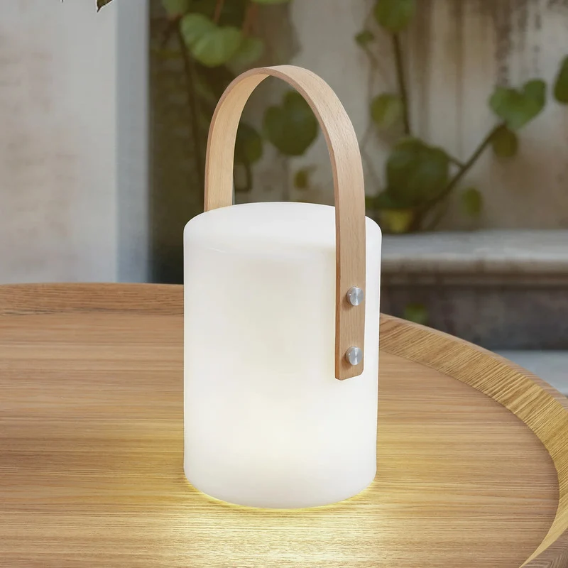B-Ware Lindby LED Akku Außentischleuchte Juria Gartenleuchte dimmbar IP44 weiß 35,5cm