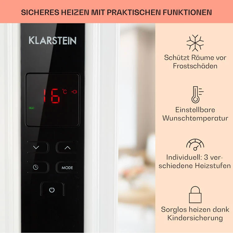 D-Ware Klarstein Thermaxx 2500 Ölradiator Elektroheizung Mobile Heizung DEFEKTWARE