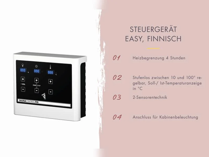 Karibu Saunahaus Hytti 0 38 mm - Ofen 9kW ext. Strg. - Iso Tür, terragrau
