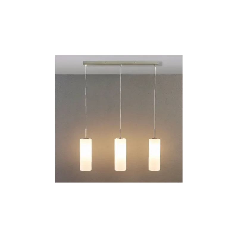 B-Ware Lindby Vinsta Hängeleuchte Pendelleuchte Deckenlampe 3-flmg E27 weißes Glas