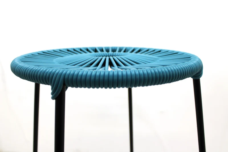 B-Ware OK Design Acapulco Bar Stool 75 cm Petroleum Blue Barhocker Hocker Blau Sitz