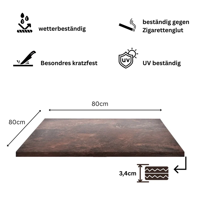 Table Top Topalit - cyprus metal