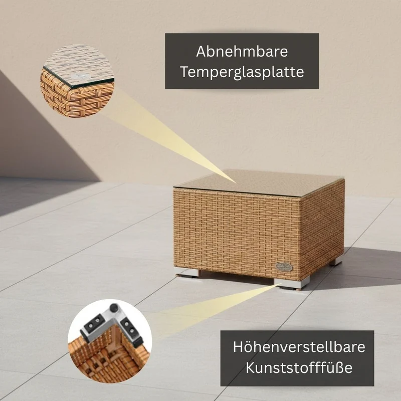 Beistelltisch Rattan