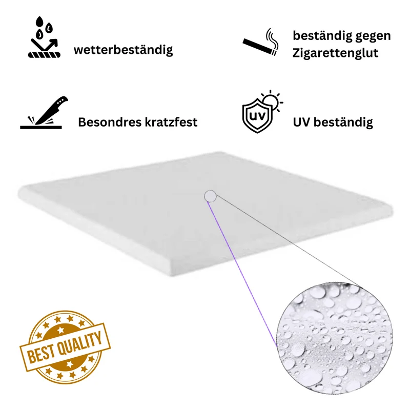 Table Top 80x80 x ST 1,9cm - White pure