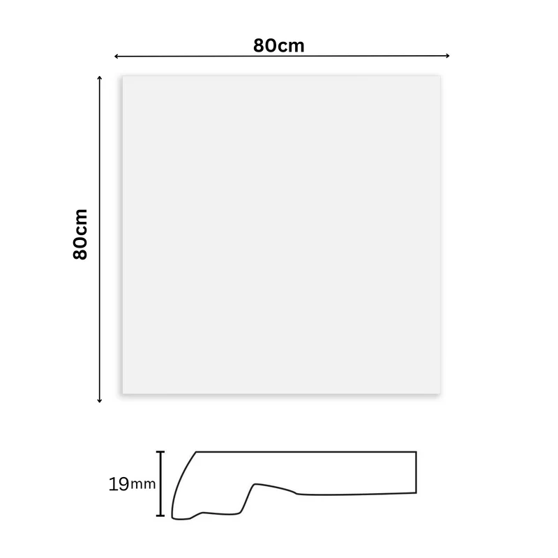 Table Top 80x80 x ST 1,9cm - White pure