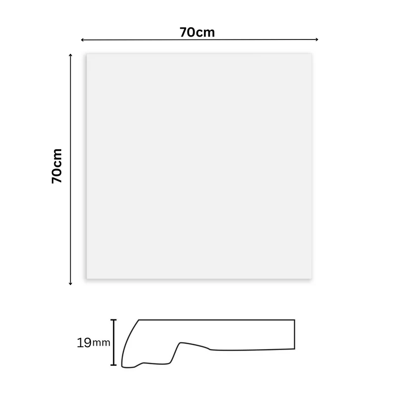 Table Top 70x70 x ST 1,9cm - White pure